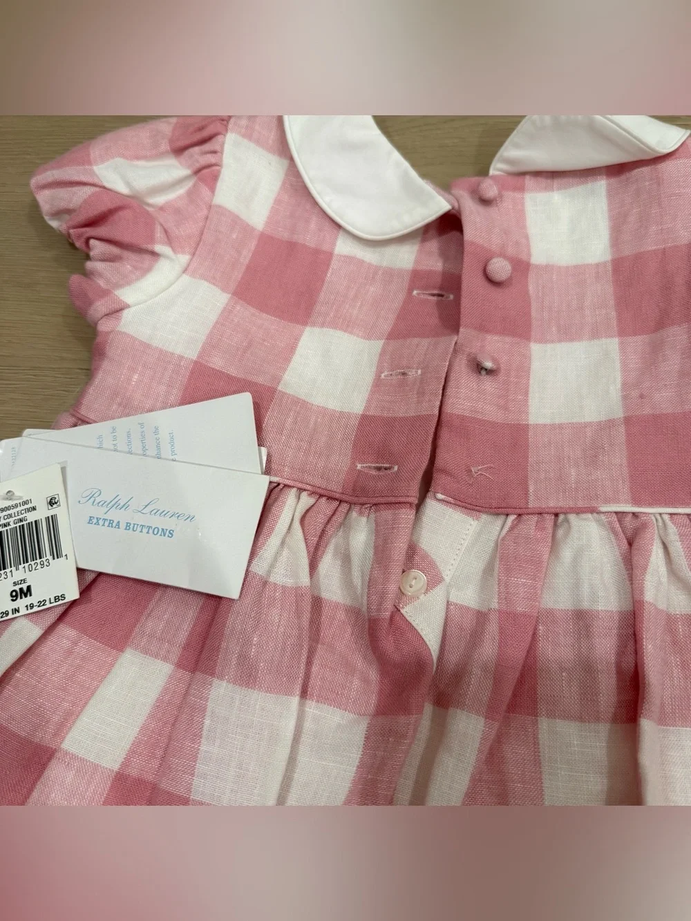 Vintage Ralph Lauren Gingham Baby Dress